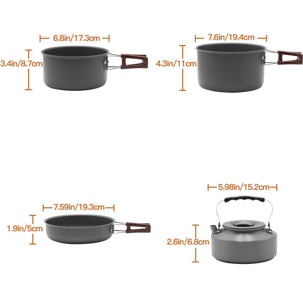 13 Piece Camping Cookware Mess Kit Y298474