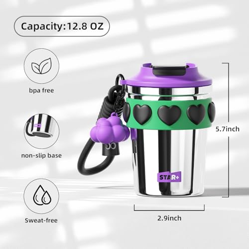 12 OZ Spill Proof Stainless Steel Coffee Mug with Lid C904608