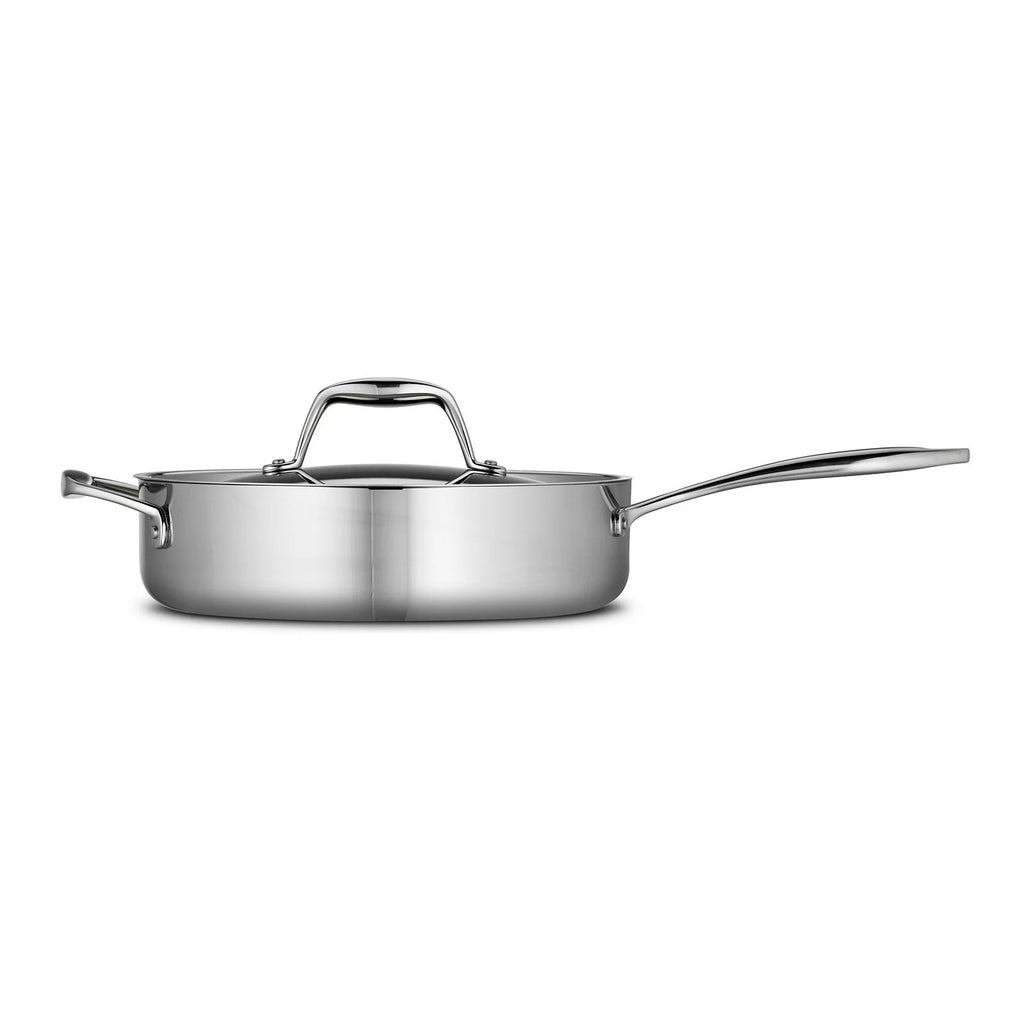 3 Qt Tri-Ply Clad Stainless Steel Covered Deep Sauté Pan D674