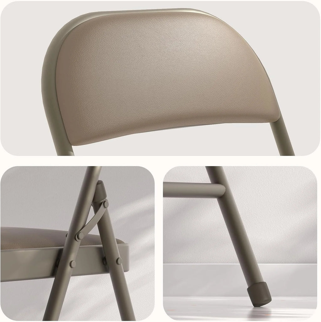 4 Pack Black Padded Folding Chairs N99650