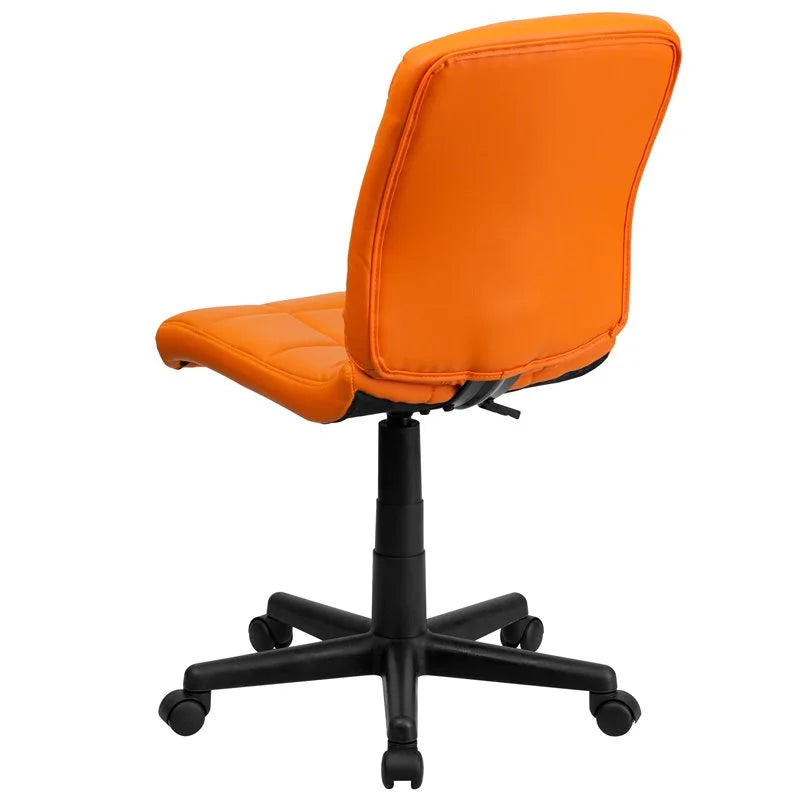 Orange Quilted Office Swivel Chair S2398