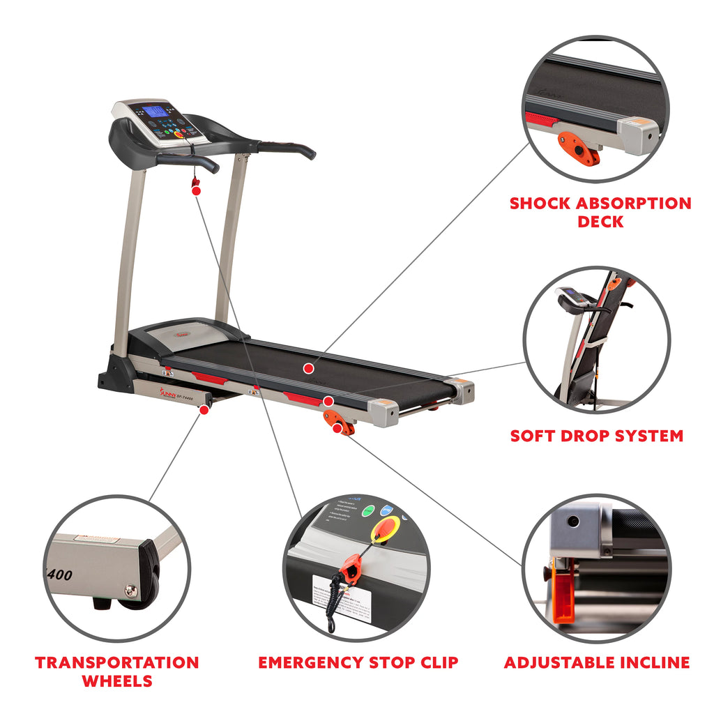 Folding Treadmill with Manual Incline and Pulse Sensors C262947