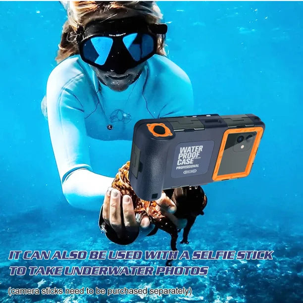 Waterproof Protective Case for Phones Up to 6.9 Inch with Lanyard V106