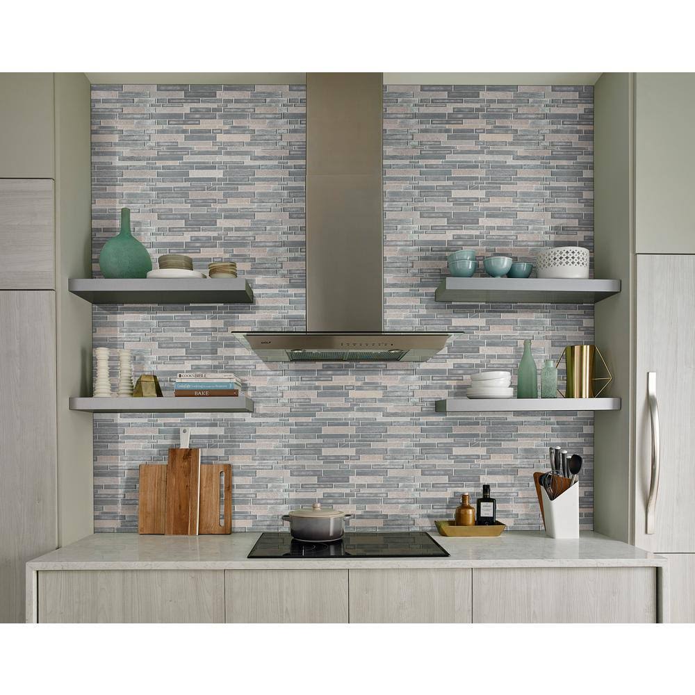 Glass Stone Mesh-Mounted Mosaic Tile I199167