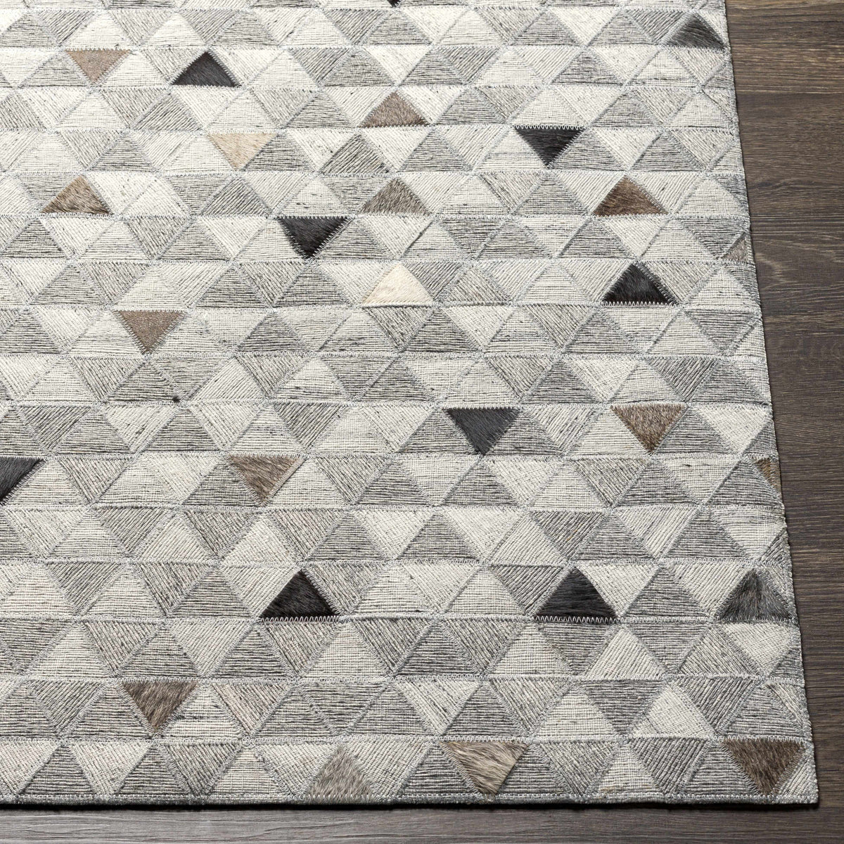 Black Gray Brown 2' x 3' Area Rug B6982